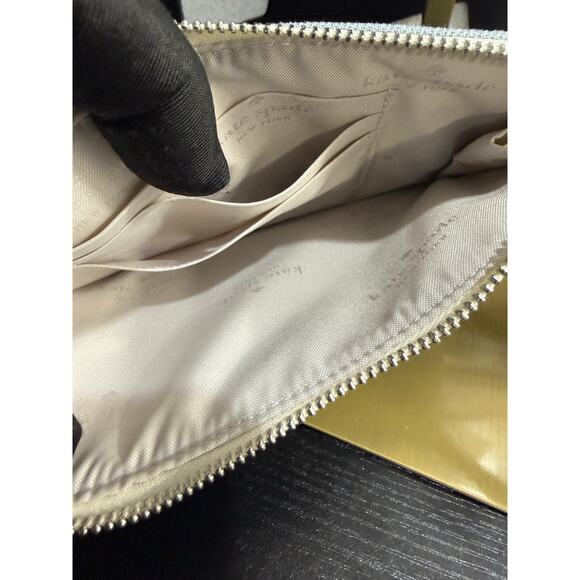 Kate Spade Lucy Denim Wristlet Blue Multi KO111 NWT Zip Pouch Bag - Picture 2 of 5